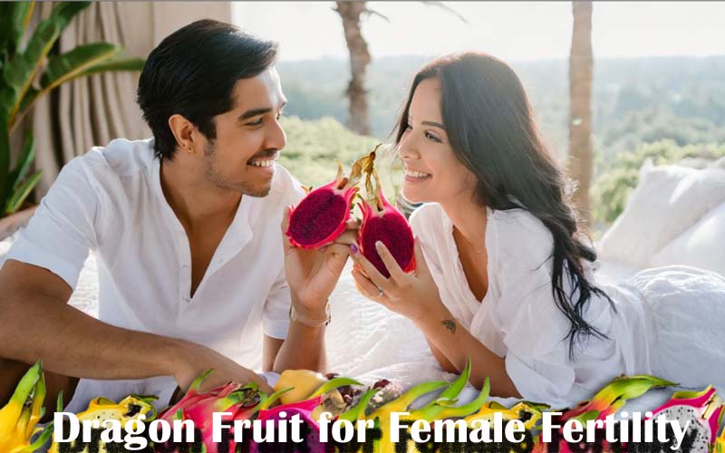 Couple eating dragon fruits